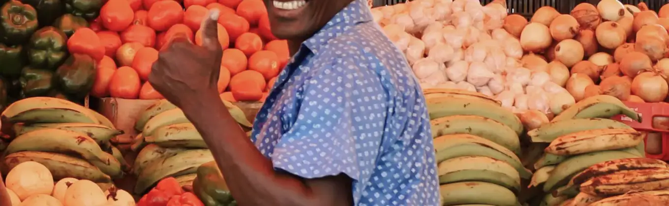 Kraam op een lokale markt op Curaçao